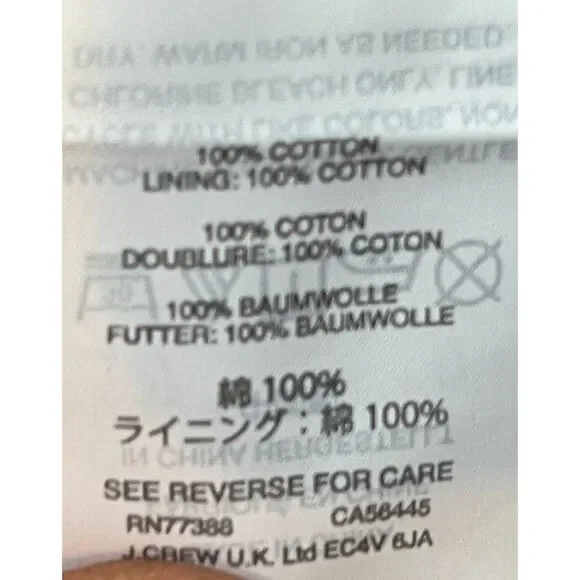 J. Crew White 100% Cotton Strappy Fit Flare Summer Midi Dress  Women's Size 4 - Picture 4 of 10